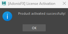 Product Activated Dialog