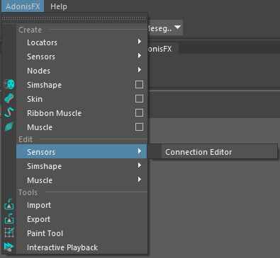 AdonisFX Menu Edit Sensors