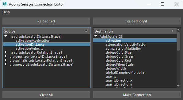 Connection Editor Setup