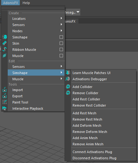 AdonisFX Menu Edit AdnSimshape