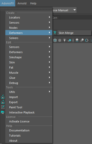 AdonisFX Menu Create Deformers