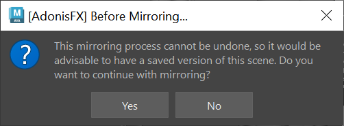 Mirror Script Confirmation Dialog