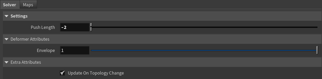 push parameter template solver tab