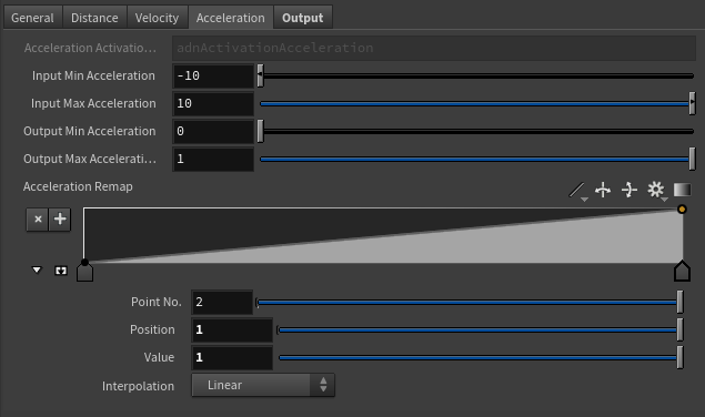 AdnSensorDistance parameter template acceleration tab