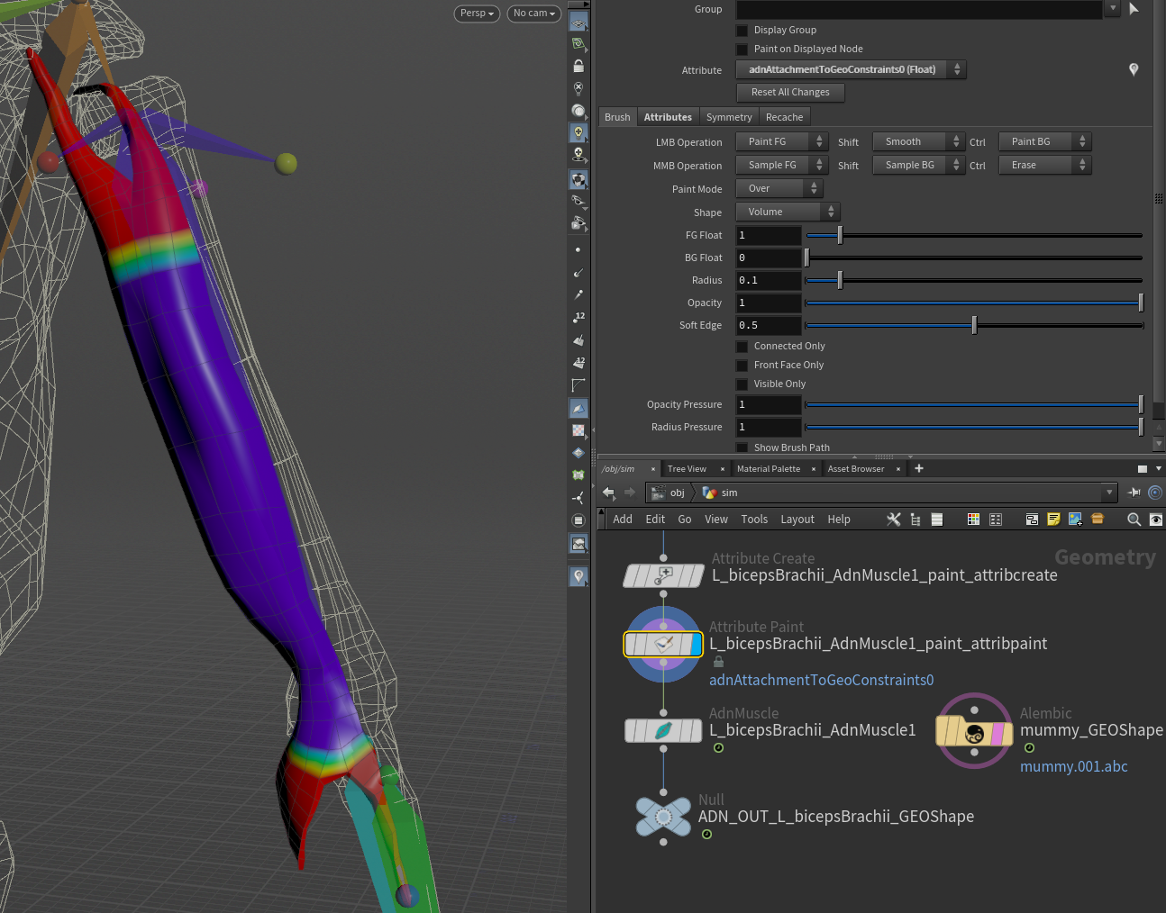 Geometry Attachment influences (meshes)