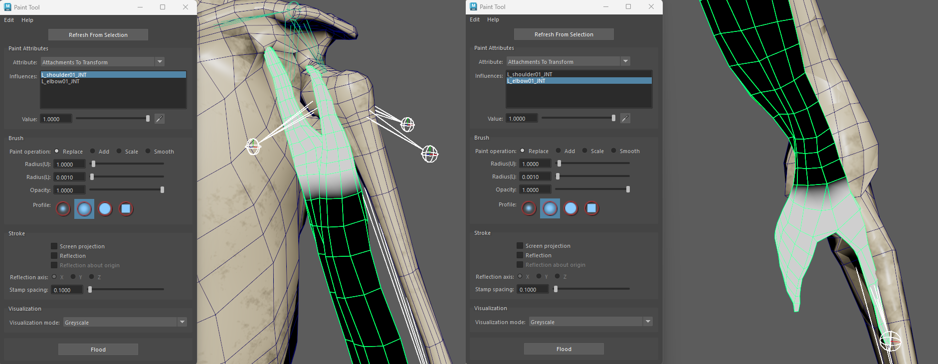 Transform Attachment influences (joints and locators)