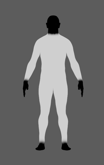 Blend weights painted map